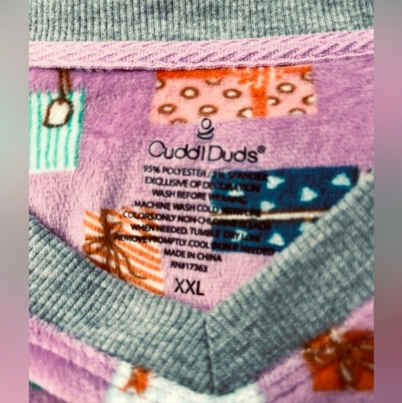 CUDDL DUDS 2 pc PAJAMA SET super soft BRAND NEW size XXL pretty pink - Picture 2 of 3